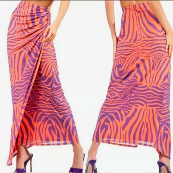 AFRM Orange and Purple Skirt with Dynamic Design. Size S - Picture 1 of 9